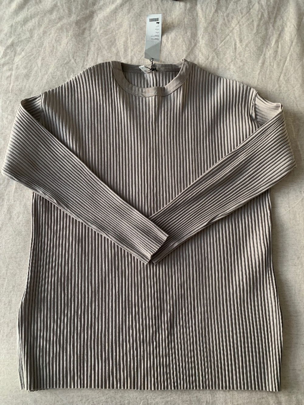 KOTN Blouse Women’s Opal Gary 97% Egyptian Cotton Ribbed long sleeve size L - Picture 10 of 13